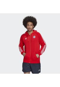 Adidas - FC Bayern DNA Full-Zip Hoodie. Typ kołnierza: kaptur. Kolor: czerwony #1