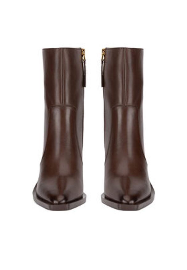 Gino Rossi Botki WGA3323-1Z Brązowy. Kolor: brązowy. Materiał: skóra