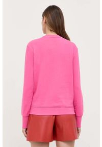 BOSS bluza bawełniana damska kolor różowy z nadrukiem. Kolor: różowy. Materiał: bawełna. Wzór: nadruk #2
