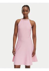 Morgan Sukienka codzienna 261-RMDIANE Różowy Regular Fit. Okazja: na co dzień. Kolor: różowy. Materiał: syntetyk. Typ sukienki: proste. Styl: casual #1