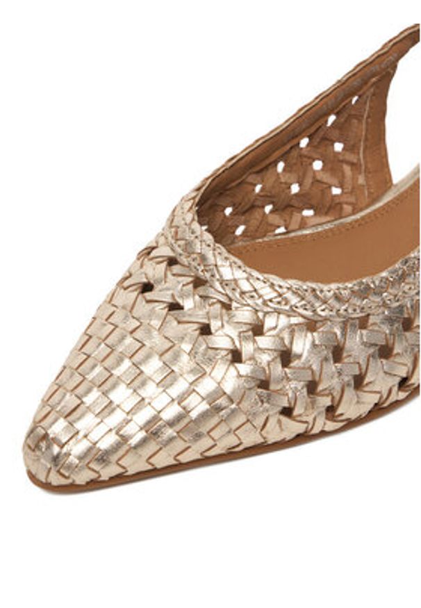 MEXX Baleriny EO-WI40-11268-01 Złoty. Kolor: złoty. Materiał: skóra