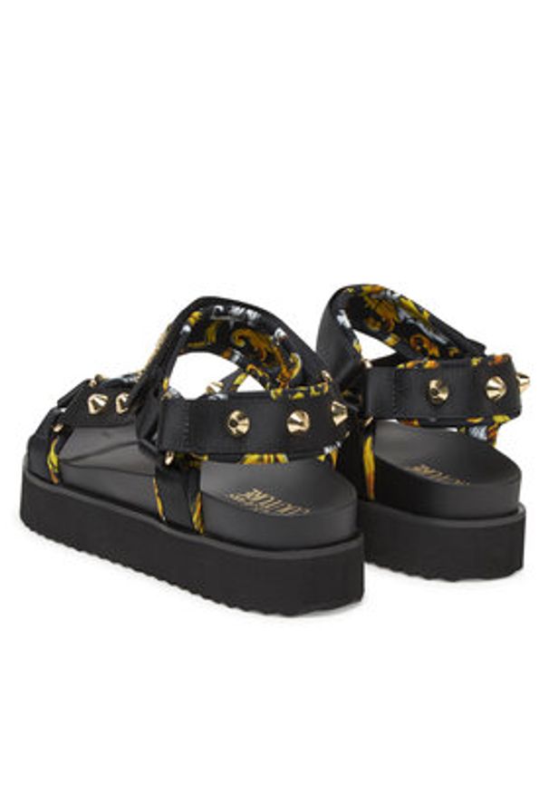 Versace Jeans Couture Sandały 78VA3SM2 Czarny. Kolor: czarny. Materiał: materiał