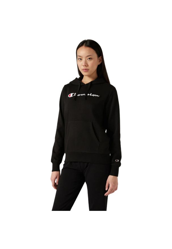 Bluza damska Champion Hooded Sweatshirt 118097. Kolor: czarny. Sport: turystyka piesza, fitness