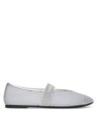 Karl Lagerfeld - KARL LAGERFELD Baleriny KL40125 Srebrny. Kolor: srebrny. Materiał: materiał