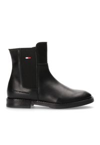 TOMMY HILFIGER - Buty Tommy Hilfiger Chelsea Boot W T4A5-33045-0036999-999 czarne. Wysokość cholewki: za kostkę. Kolor: czarny. Materiał: skóra. Szerokość cholewki: normalna. Sezon: jesień, zima #1