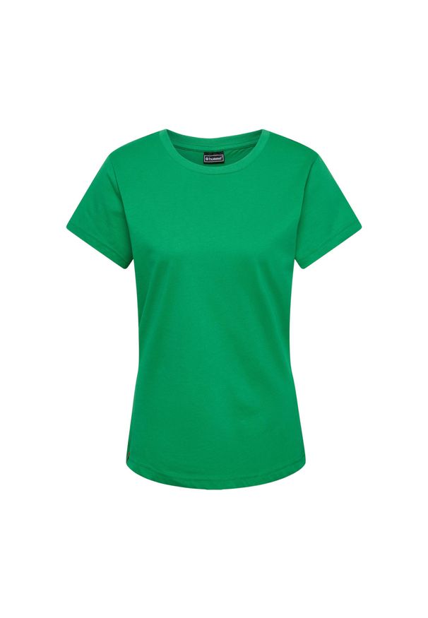 Koszulka damska Hummel Red Basic. Kolor: zielony. Materiał: bawełna, jersey. Sport: fitness