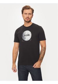 BOSS - Boss T-Shirt 50528189 Czarny Regular Fit. Kolor: czarny. Materiał: bawełna #1