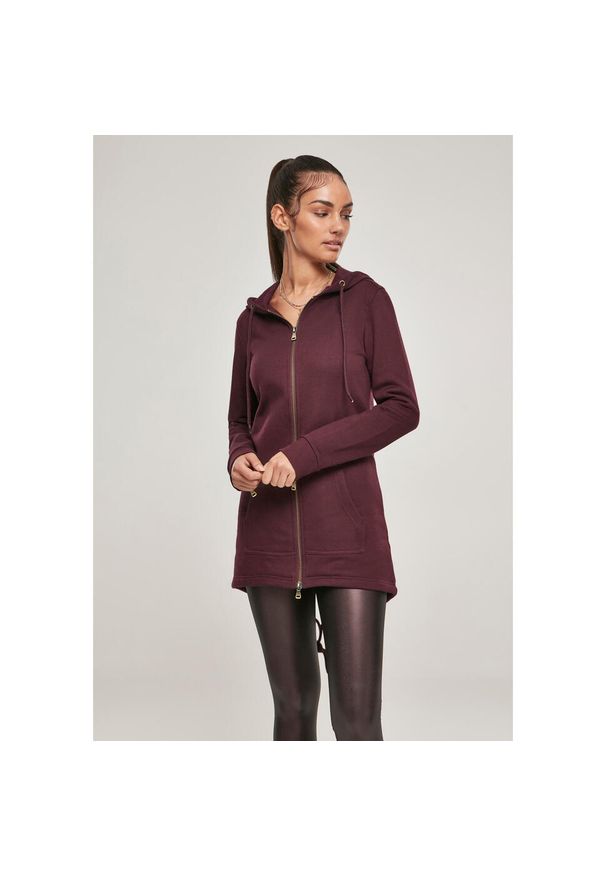 Urban Classics - Parka dla kobiet Urban Classic sweat. Typ kołnierza: kaptur. Kolor: czerwony