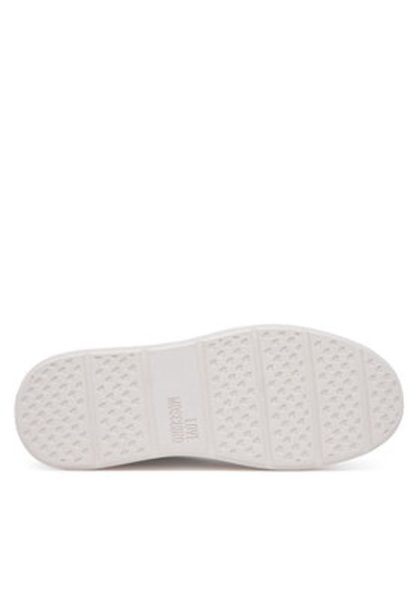 Love Moschino - LOVE MOSCHINO Sneakersy JA15214G1MIA610A Biały. Kolor: biały. Materiał: skóra
