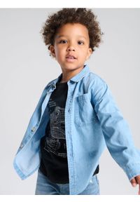 Sinsay - Jeansowa koszula - niebieski. Kolor: niebieski. Materiał: jeans