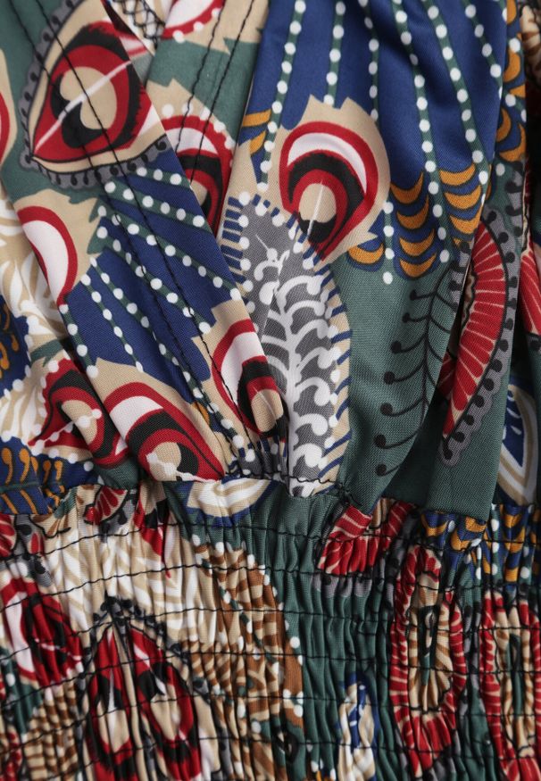 Born2be - Ciemnozielona Sukienka Zarena. Kolor: zielony. Długość rękawa: bez rękawów. Typ sukienki: kopertowe. Styl: boho