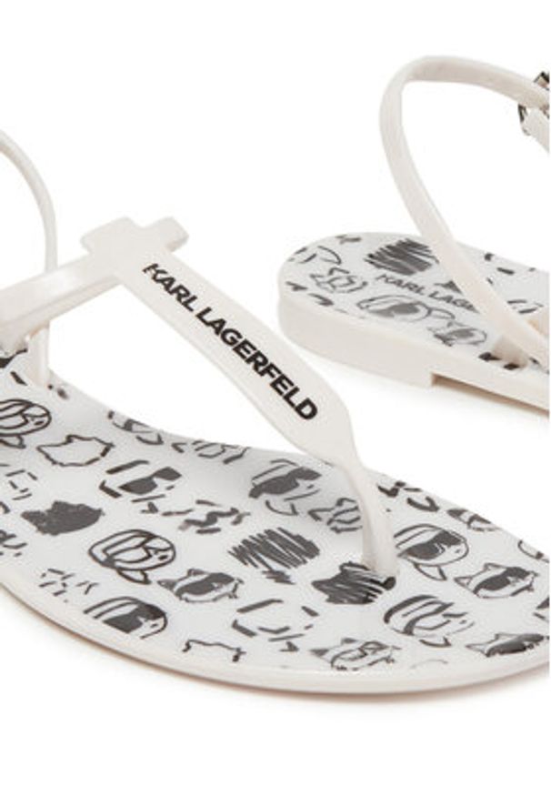 Karl Lagerfeld - KARL LAGERFELD Sandały Jelly KL80002G Biały. Kolor: biały
