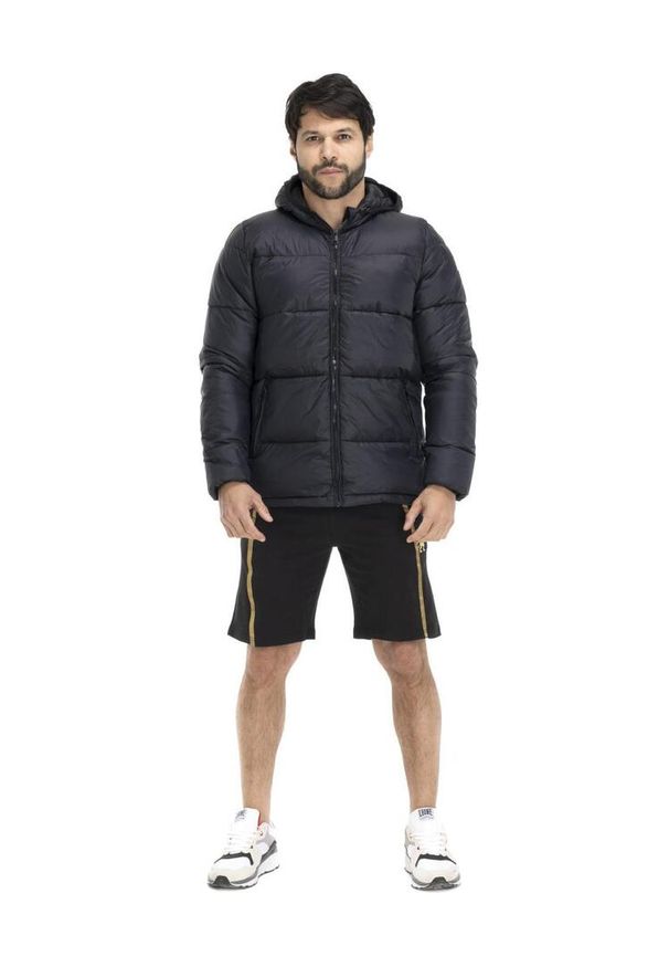 LEONE 1947 APPAREL - Męska kurtka z kapturem Welcome Back. Typ kołnierza: kaptur. Kolor: czarny. Materiał: tkanina. Sport: turystyka piesza