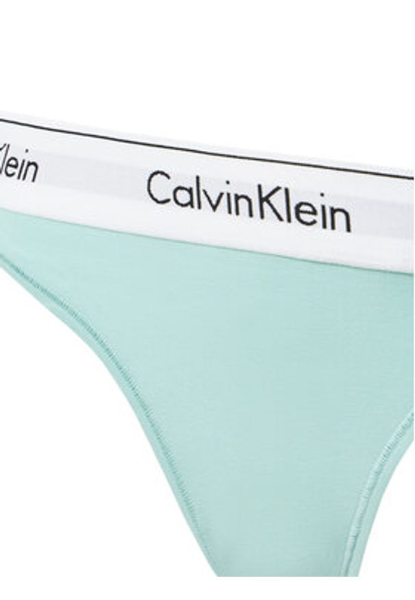 Calvin Klein Underwear Stringi 0000F3786E Zielony. Kolor: zielony. Materiał: bawełna