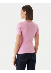 Just Cavalli T-Shirt 80PAHE22 CJ112 Różowy Slim Fit. Kolor: różowy. Materiał: bawełna #3