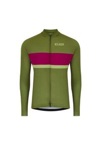 KEADA SPORTS - Męska koszulka rowerowa z długim rękawem - Onwards Two. Kolor: czerwony, wielokolorowy, zielony. Długość rękawa: długi rękaw. Długość: długie #1