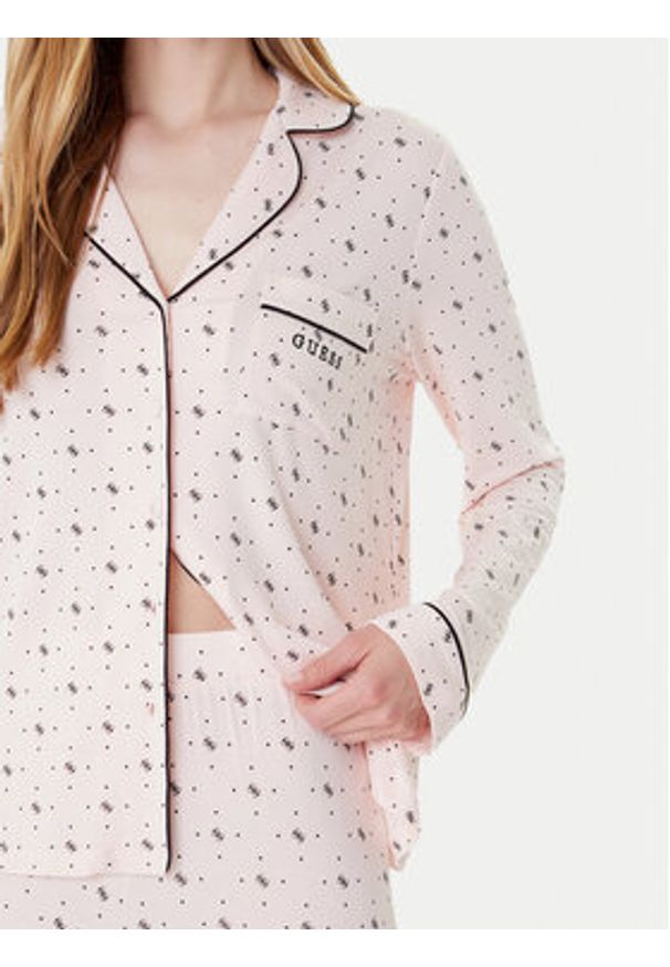 Guess Piżama O5RX08 KCIN2 Różowy. Kolor: różowy. Materiał: syntetyk
