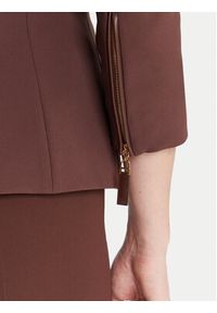Elisabetta Franchi Marynarka GI-174-56E2-V660 Brązowy Regular Fit. Kolor: brązowy. Materiał: syntetyk #4