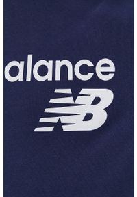 New Balance Bluza MT03910PGM męska kolor granatowy z kapturem z nadrukiem. Typ kołnierza: kaptur. Kolor: niebieski. Materiał: dzianina. Wzór: nadruk #4