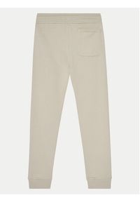 Calvin Klein Jeans Spodnie dresowe IU0IU00621 Beżowy Regular Fit. Kolor: beżowy. Materiał: bawełna