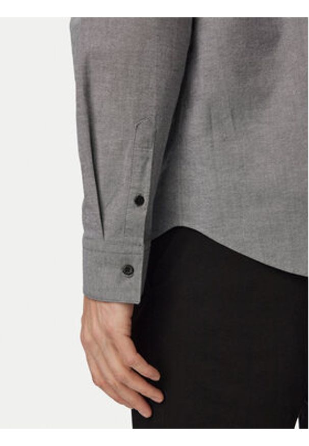 Calvin Klein Jeans Koszula Oxford Classic LV140EM125 Szary Regular Fit. Kolor: szary. Materiał: bawełna
