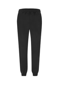 MARLU - Czarne spodnie dresowe. Kolor: czarny. Materiał: dresówka. Wzór: napisy #6