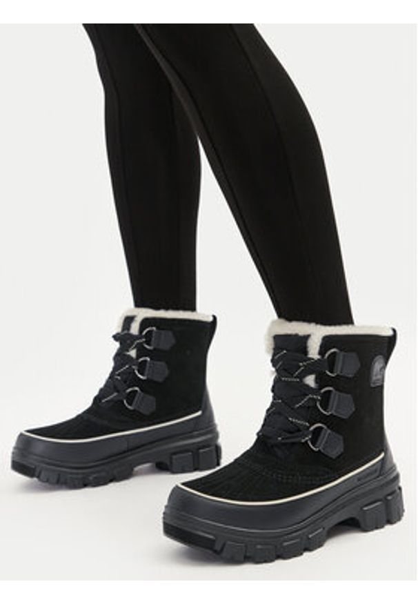 sorel - Sorel Śniegowce Torino V Wp Outdry 2106701010 Czarny. Kolor: czarny. Materiał: zamsz, skóra