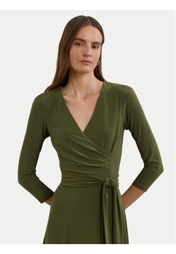 Lauren Ralph Lauren - LAUREN RALPH LAUREN Sukienka codzienna 250769904042 Khaki Regular Fit. Okazja: na co dzień. Kolor: brązowy. Materiał: syntetyk. Typ sukienki: proste. Styl: casual