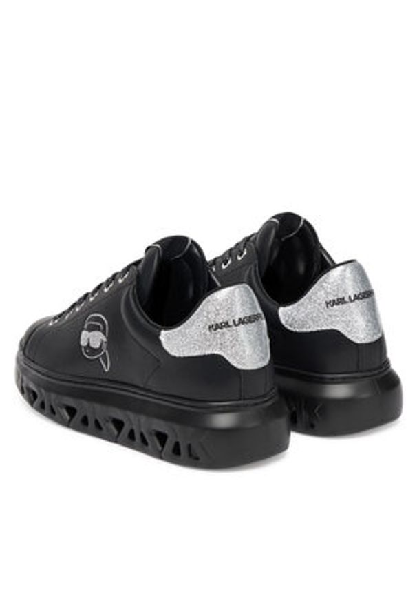 Karl Lagerfeld - KARL LAGERFELD Sneakersy KL64525 Czarny. Kolor: czarny. Materiał: skóra