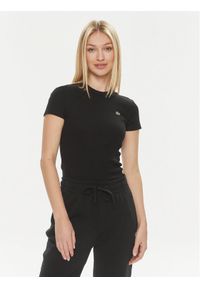 Lacoste T-Shirt TF5538 Czarny Regular Fit. Kolor: czarny. Materiał: bawełna #1