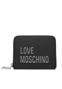 Love Moschino - LOVE MOSCHINO Duży Portfel Damski JC5613PP0NKD000B Czarny. Kolor: czarny. Materiał: skóra