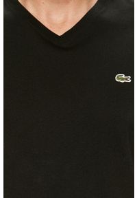 Lacoste - T-shirt TH2036 TH2036-166. Okazja: na co dzień. Kolor: czarny. Materiał: dzianina. Wzór: aplikacja. Styl: casual #3