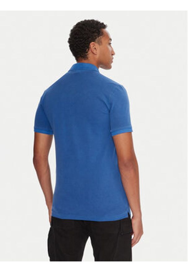 G-Star RAW - G-Star Raw Polo Dunda D11595-D756 Niebieski Slim Fit. Typ kołnierza: polo. Kolor: niebieski. Materiał: bawełna
