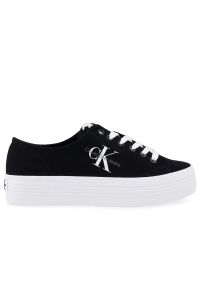 Buty Calvin Klein Vulc Flatform Essential Mono YW0YW01030-BDS - czarne. Okazja: na co dzień. Kolor: czarny. Materiał: materiał, guma. Szerokość cholewki: normalna. Obcas: na platformie