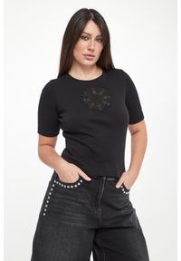 Twinset Milano - T-shirt damski z haftem TWINSET. Wzór: haft #1