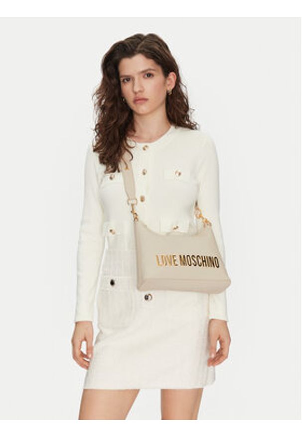 Love Moschino - LOVE MOSCHINO Torebka JC4025PP1MKD0110 Écru. Materiał: skórzane