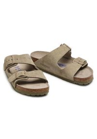 Birkenstock Klapki Arizona BS 1019088 Zielony. Kolor: zielony. Materiał: welur, skóra #6