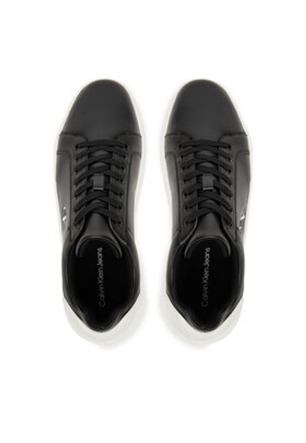Calvin Klein Jeans Sneakersy Chunky Cupsole Ru Patch Lth YM0YM01296 Czarny. Kolor: czarny. Materiał: skóra
