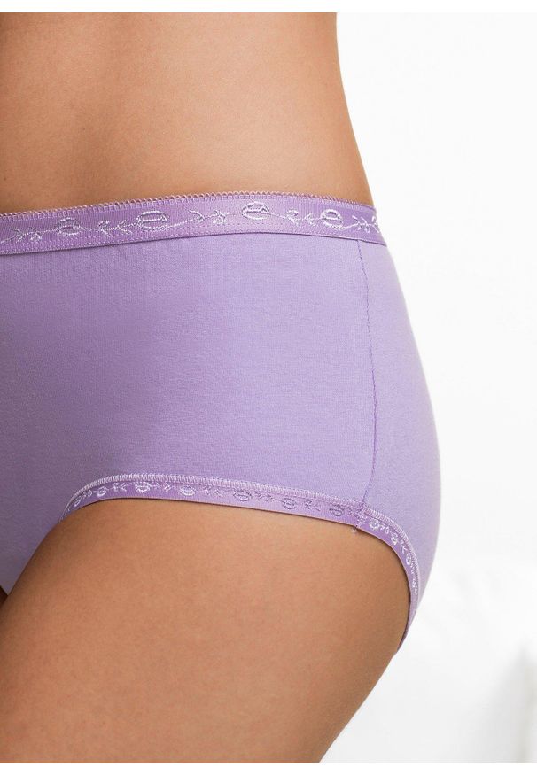 bonprix - Figi maxi (5 par). Kolor: czarny. Wzór: aplikacja