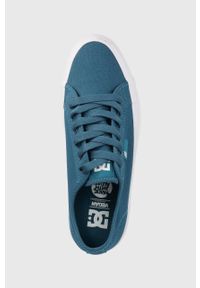 DC tenisówki damskie. Nosek buta: okrągły. Zapięcie: sznurówki. Kolor: niebieski. Materiał: materiał, guma #2