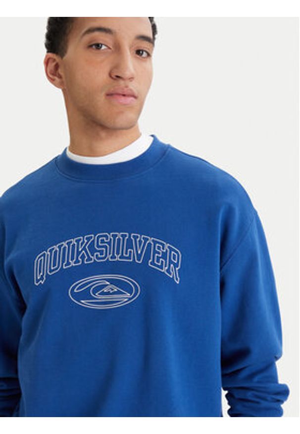 Quiksilver Bluza New Iconic EQYFT05206 Niebieski Oversize. Kolor: niebieski. Materiał: bawełna