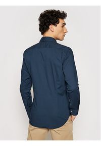 La Martina Koszula CCMC02 PP003 Granatowy Slim Fit. Kolor: niebieski. Materiał: bawełna #4