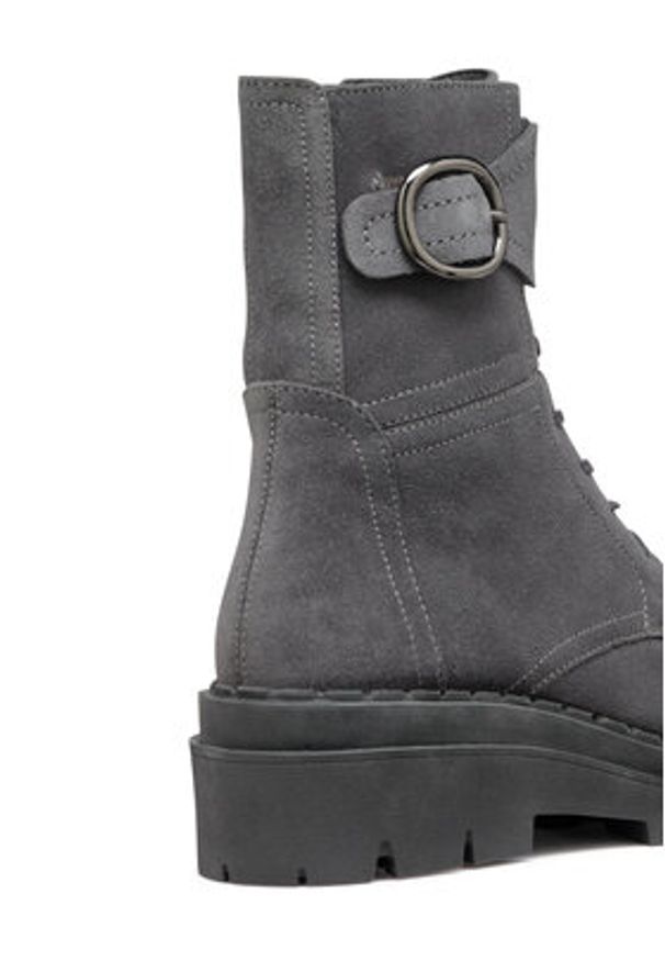 Geox Trzewiki D Felleny D46XEB 00022 C1115 Szary. Kolor: szary. Materiał: skóra, zamsz