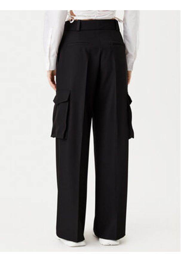 Hugo - HUGO Spodnie materiałowe Hubike 50530970 Czarny Wide Leg. Kolor: czarny. Materiał: syntetyk