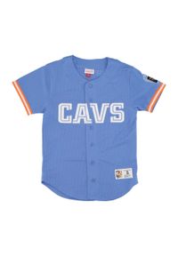 Mitchell & Ness - Siateczkowy dżersej Cleveland Cavaliers On The Clock. Kolor: niebieski. Materiał: jersey. Sport: koszykówka #1