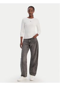 Calvin Klein Jeans Bluzka LV047E205G Biały Slim Fit. Kolor: biały. Materiał: bawełna #2