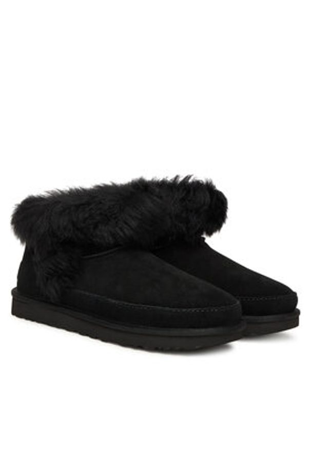 Ugg Śniegowce W Classic Ultra Mini Chalet 1173832 Czarny. Kolor: czarny. Materiał: zamsz, skóra