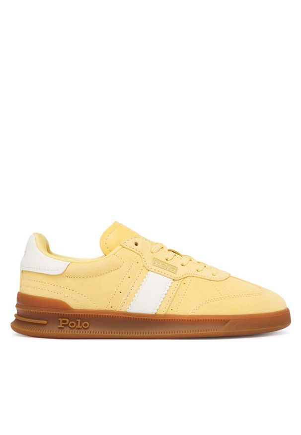 Polo Ralph Lauren Sneakersy 804956688012 Żółty. Kolor: żółty. Materiał: skóra, zamsz