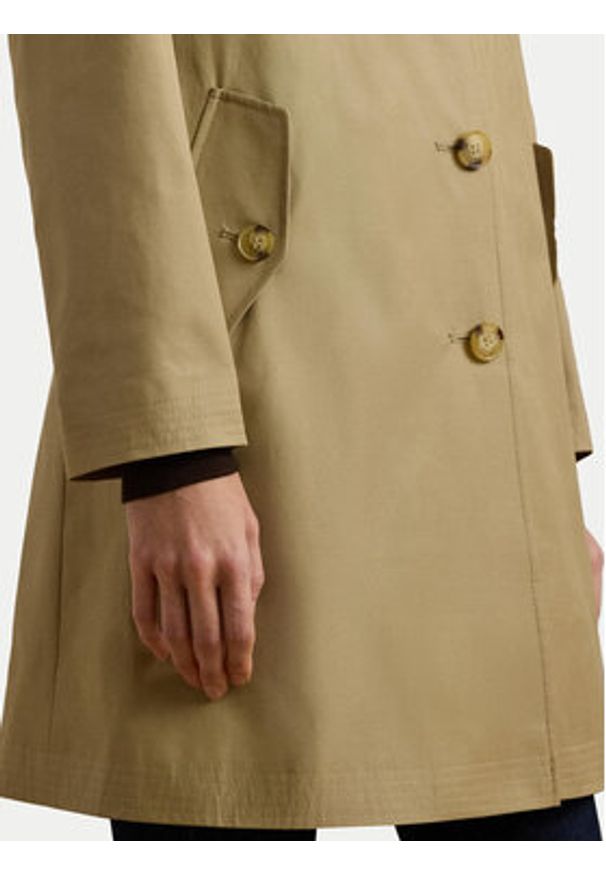 Lauren Ralph Lauren - LAUREN RALPH LAUREN Płaszcz przejściowy 297967121002 Beżowy Straight Fit. Kolor: beżowy. Materiał: bawełna, syntetyk
