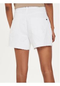 Pepe Jeans Szorty jeansowe A-Line Short Uhw PL801112TC1 Biały Slim Fit. Kolor: biały. Materiał: bawełna